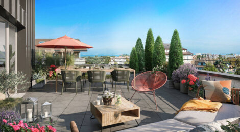 Programme immobilier neuf Les Jardins du Lac - Thonon-les-Bains : Résidence studio–T6 avec cadre moderne et confort optimisé proche des commodités (74200) - Référence : 14394