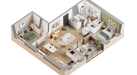 Programme immobilier neuf L’ECRIN DE VILLAZ - Villaz réhabilitation face au Parmelan (74370) - Référence : 9137