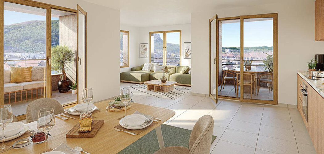 Programme immobilier neuf ICONE - Ambilly à 20 min de Genève au coeur d’un écoquartier (74100) - Référence : 16233