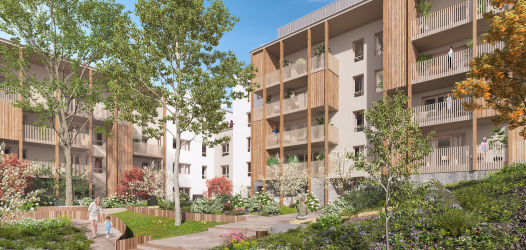 Programme immobilier neuf PASSAGE DE FLORE / Annecy - Annecy : logements neufs sécurisés et verdoyants proche des commodités (74000) - Référence : 15436