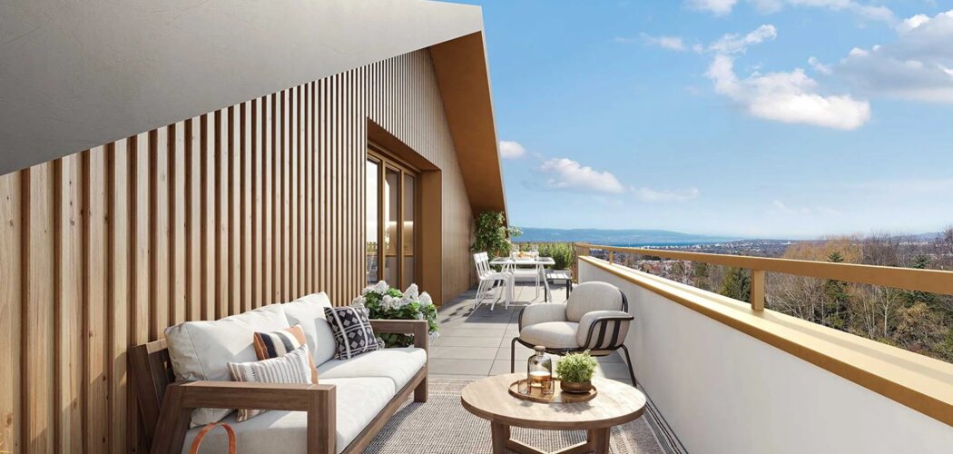 Programme immobilier neuf Saleve Parc 20% - Archamps vue panoramique sur le mont Salève (74160) - Référence : 16037