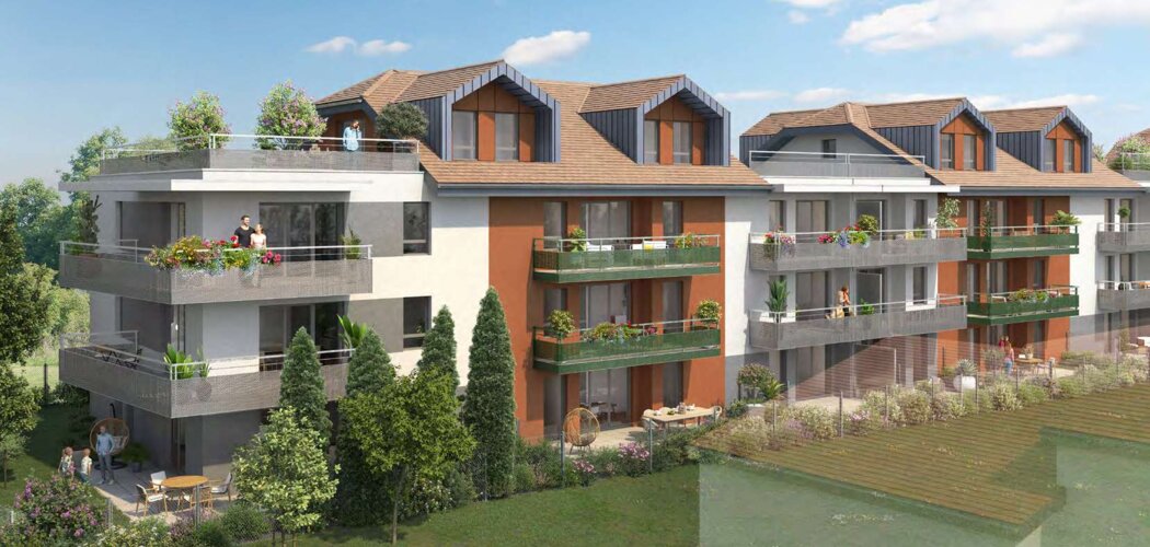 Programme immobilier neuf Residence SYA - Beaumont : logements neufs écoresponsables et lumineux en bourg (74160) - Référence : 12268