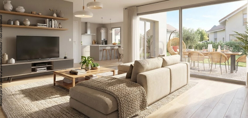 Programme immobilier neuf Le Domaine des Alizés - Bloye cadre naturel villas et duplex proches Annecy (74150) - Référence : 17130