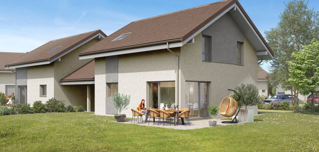 Programme immobilier neuf Le Domaine des Alizés - Bloye cadre naturel villas et duplex proches Annecy (74150) - Référence : 17130