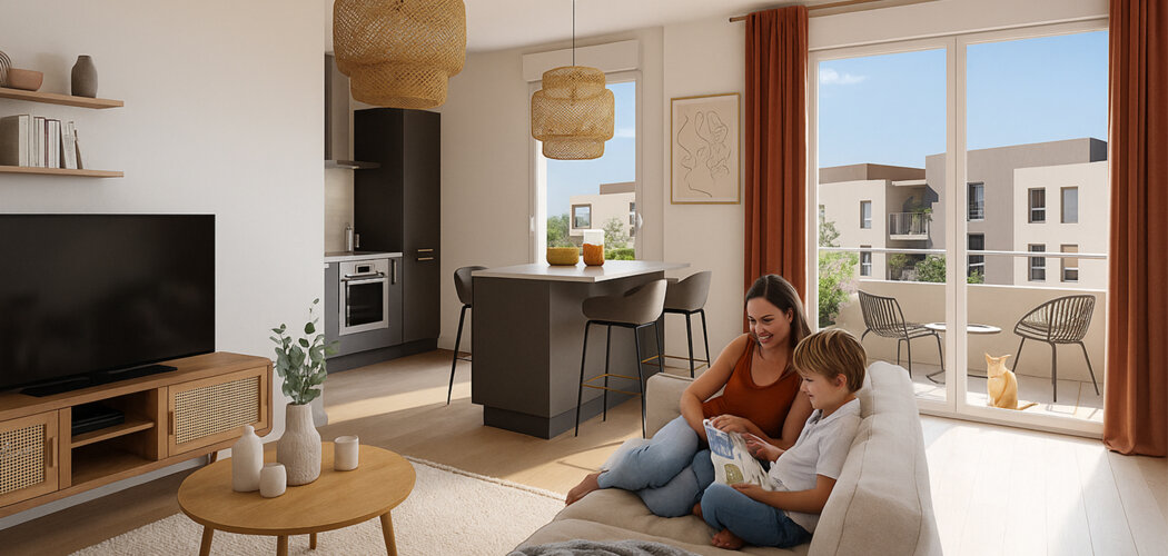 Programme immobilier neuf J.O.U.R - Bourg-en-Bresse cadre résidentiel près du centre et de la gare (01000) - Référence : 14304