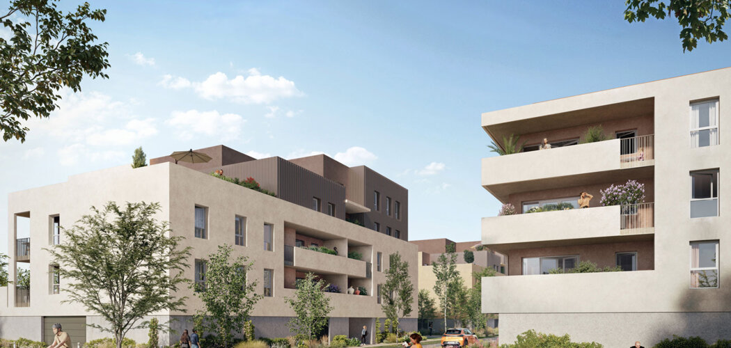 Programme immobilier neuf J.O.U.R - Bourg-en-Bresse cadre résidentiel près du centre et de la gare (01000) - Référence : 14304
