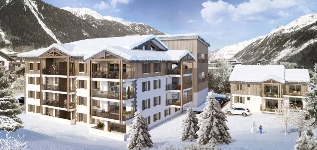 Programme immobilier neuf WHITE PEARL - Chamonix Mont-Blanc : Résidence T2–T6 avec cadre montagnard et confort moderne proche des commodités (74400) - Référence : 4976