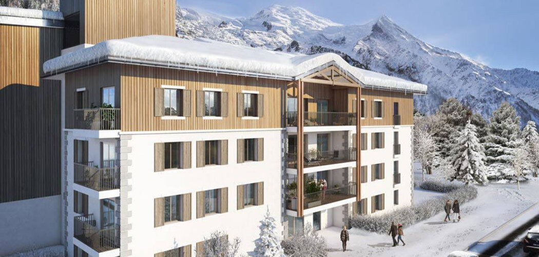 Programme immobilier neuf WHITE PEARL - Chamonix Mont-Blanc : Résidence T2–T6 avec cadre montagnard et confort moderne proche des commodités (74400) - Référence : 4976