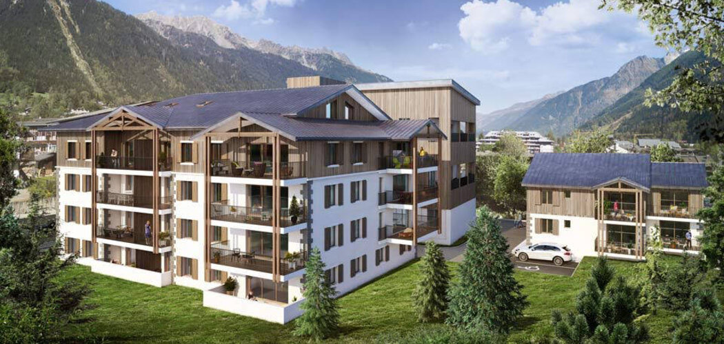 Programme immobilier neuf WHITE PEARL - Chamonix Mont-Blanc : Résidence T2–T6 avec cadre montagnard et confort moderne proche des commodités (74400) - Référence : 4976