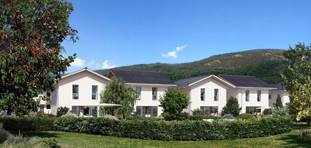 Programme immobilier neuf LES VILLAS DU VERGER - Chevrier : Résidence T4–T5 avec jardins et vue panoramique dans un hameau verdoyant (74520) - Référence : 1378