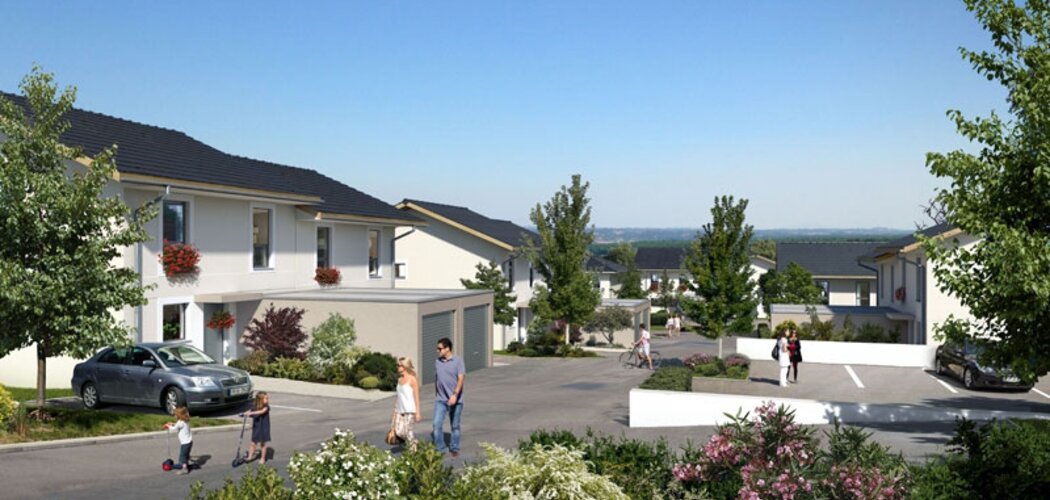 Programme immobilier neuf LES VILLAS DU VERGER - Chevrier : Résidence T4–T5 avec jardins et vue panoramique dans un hameau verdoyant (74520) - Référence : 1378