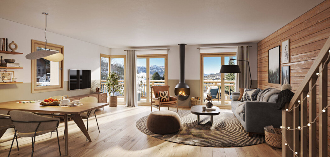 Programme immobilier neuf La Soldanelle - Cluses entre ski et nature proche des Carroz-d’Arâches (74300) - Référence : 11631
