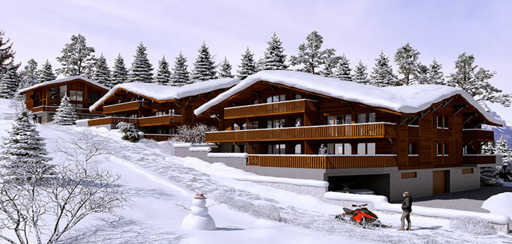 Programme immobilier neuf PREMIERES LOGES - Combloux : Résidence studio–T5 avec architecture savoyarde et confort optimal proche des pistes (74920) - Référence : 4015