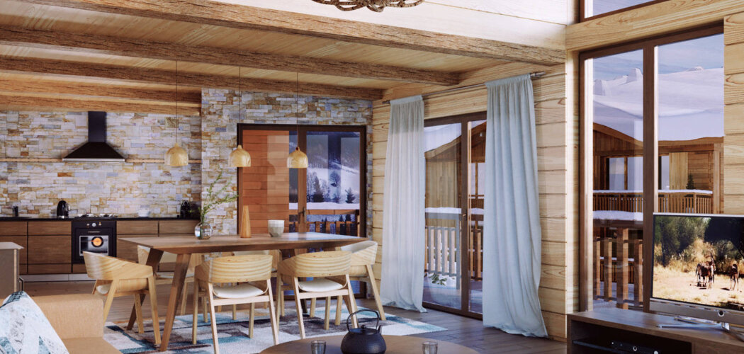 Programme immobilier neuf PREMIERES LOGES - Combloux : Résidence studio–T5 avec architecture savoyarde et confort optimal proche des pistes (74920) - Référence : 4015