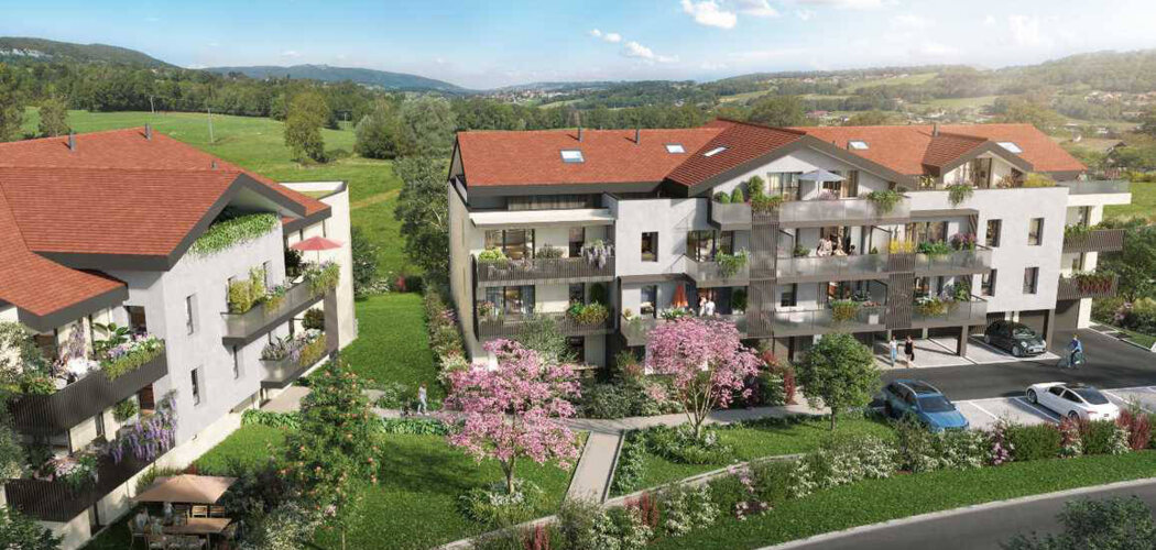 Programme immobilier neuf ÔRIZON - Cuvat : Résidence T2–T4 avec cadre naturel et confort optimisé proche des commodités (74350) - Référence : 6522