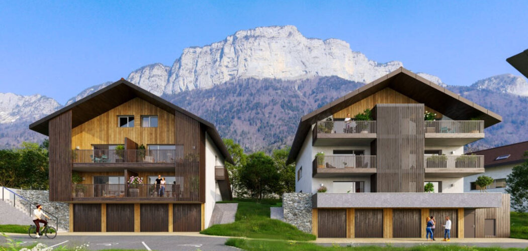 Programme immobilier neuf Les Embrunes - Dingy-Saint-Clair : Résidence T2–T4 avec cadre montagnard et confort optimisé proche des commodités (74230) - Référence : 7048