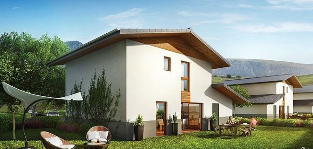 Programme immobilier neuf SNÖ - Domancy : Résidence de 20 villas T4–T5 avec jardins et garages dans un cadre naturel préservé (74700) - Référence : 1493
