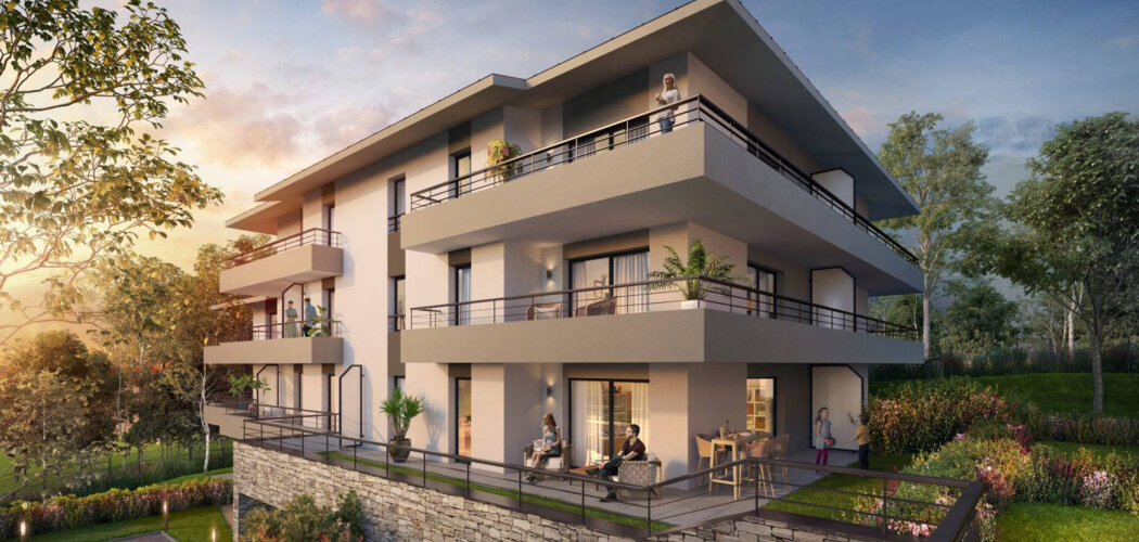 Programme immobilier neuf CONFIDENCES - Echenevex : Résidence T2–T5 avec cadre verdoyant et confort optimisé proche des commodités (01170) - Référence : 5545