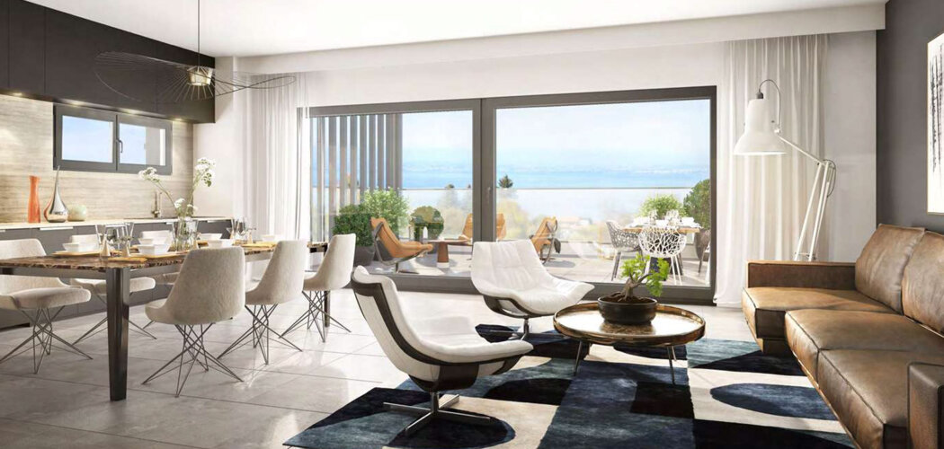 Programme immobilier neuf Hill Park 3ème tranche - Évian-les-Bains cadre naturel vue lac appartements lumineux (74500) - Référence : 17108