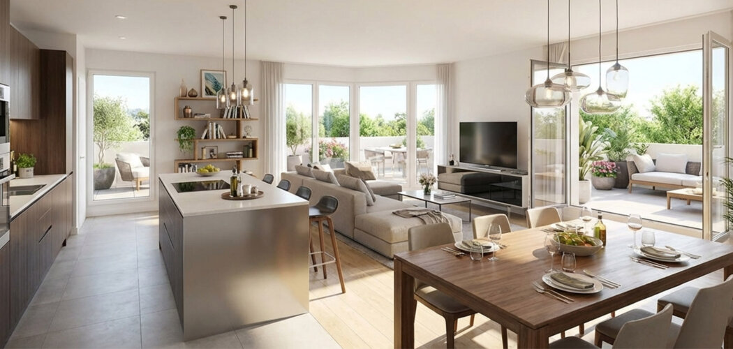 Programme immobilier neuf Hill Park 3ème tranche - Évian-les-Bains cadre naturel vue lac appartements lumineux (74500) - Référence : 17108