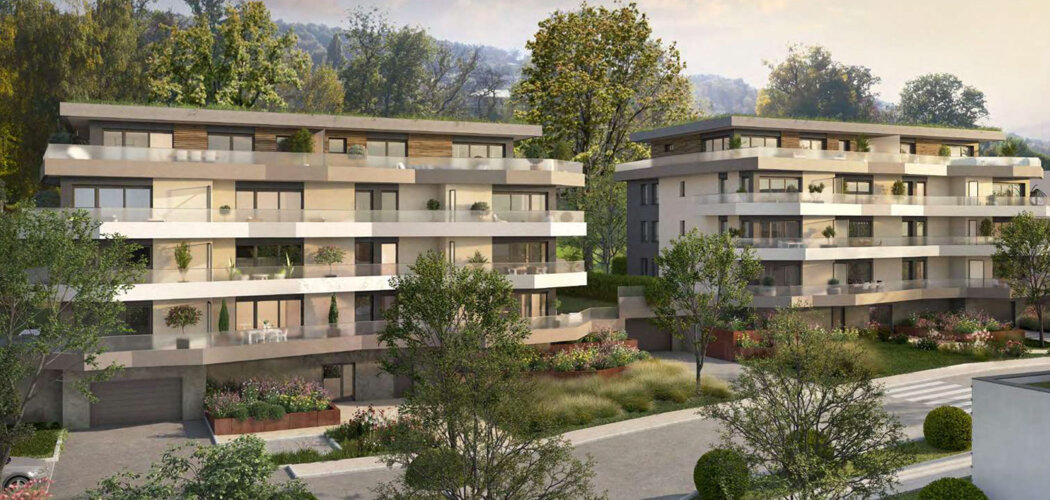Programme immobilier neuf Hill Park 3ème tranche - Évian-les-Bains cadre naturel vue lac appartements lumineux (74500) - Référence : 17108