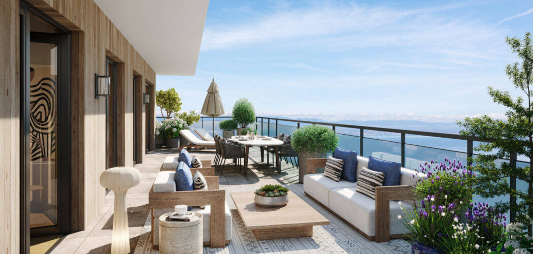 Programme immobilier neuf Green View - Evian-les-Bains : logements neufs sécurisés et verdoyants proche des commodités (74500) - Référence : 15551
