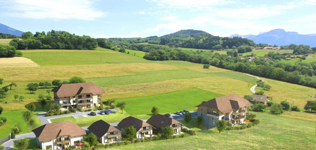 Programme immobilier neuf Le pré henry - Faucigny : Résidence T2 avec cadre naturel et confort optimisé proche des espaces verts (74130) - Référence : 5380