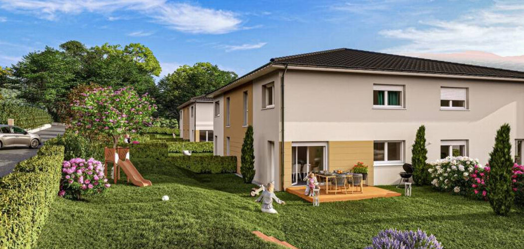 Programme immobilier neuf Les carrés du Poète - Grésy-sur-Isère : logements neufs sécurisés et verdoyants proche des commodités (73460) - Référence : 8424