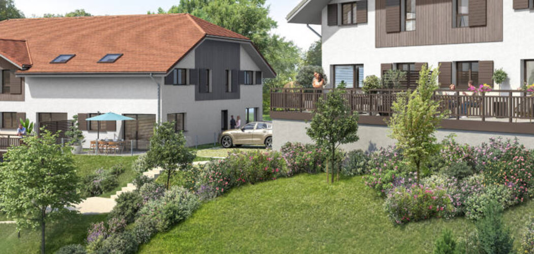 Programme immobilier neuf Les villas Alphonsine - Hauteville-sur-Fier à proximité de la gare d’Annecy (74150) - Référence : 12591