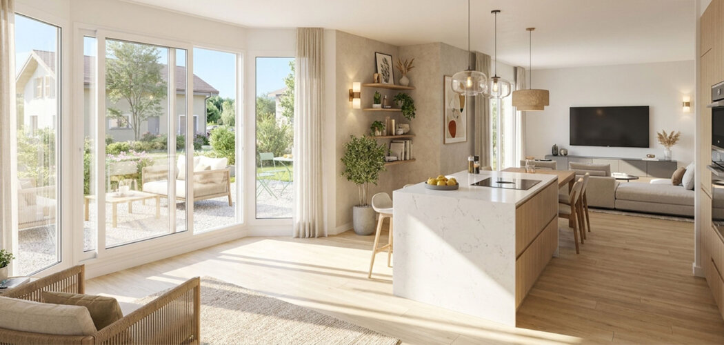 Programme immobilier neuf ESPRIT VILLAGE - La Motte-Servolex maisons familiales en Savoie (73290) - Référence : 17349