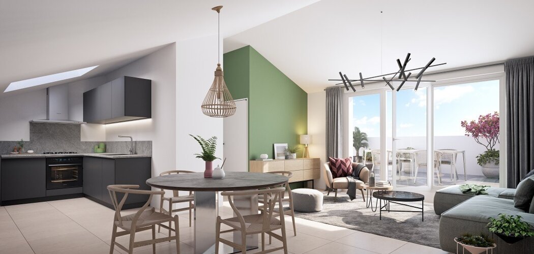 Programme immobilier neuf Côté Nature - Lyaud : logements neufs lumineux et sécurisés sur les hauteurs de Thonon (74200) - Référence : 14922