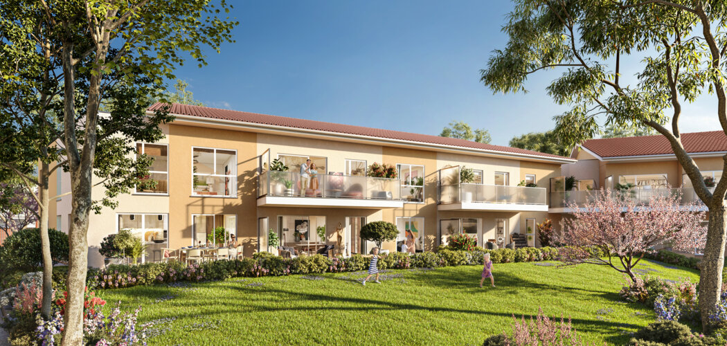 Programme immobilier neuf L'ÉTOILÉ - Mionnay : Résidence studio–T5 avec cadre verdoyant et confort optimisé proche des commodités (01390) - Référence : 6486