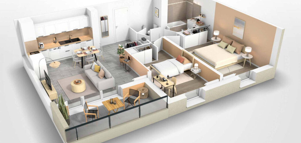 Programme immobilier neuf Les jardins des Prés Nouveaux - Mouxy : Résidence T2–T5 avec cadre montagnard et confort optimisé proche des commodités (73100) - Référence : 6597