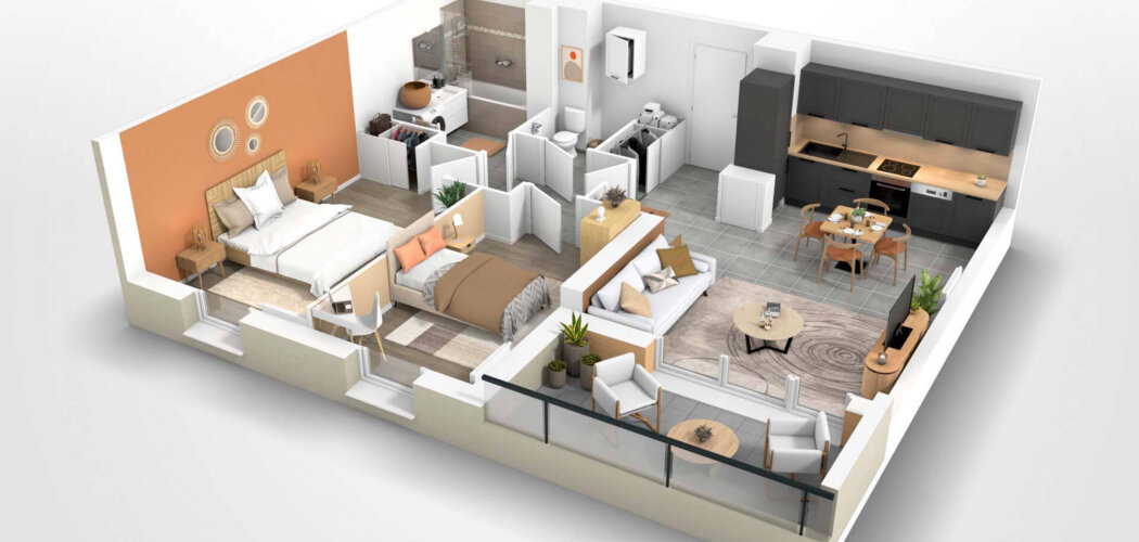 Programme immobilier neuf Les jardins des Prés Nouveaux - Mouxy : Résidence T2–T5 avec cadre montagnard et confort optimisé proche des commodités (73100) - Référence : 6597