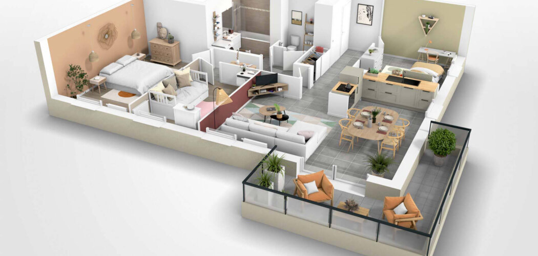 Programme immobilier neuf Les jardins des Prés Nouveaux - Mouxy : Résidence T2–T5 avec cadre montagnard et confort optimisé proche des commodités (73100) - Référence : 6597