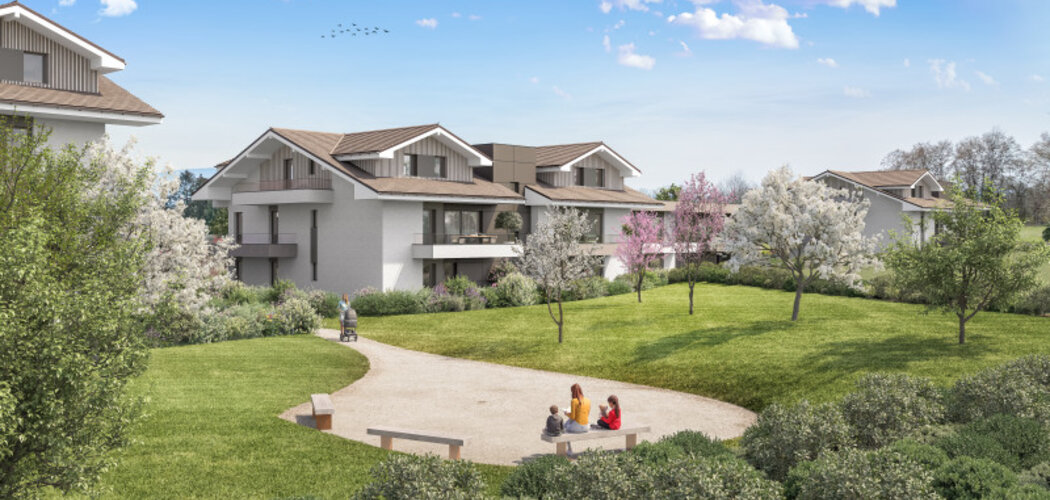 Programme immobilier neuf RESONANCE - Ornex : logements neufs T2–T4 proche de la frontière suisse (01210) - Référence : 12988