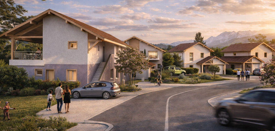 Programme immobilier neuf LE DOMAINE DU MOULIN - Perrignier logements neufs entre Genève et Lac Léman (74550) - Référence : 17029