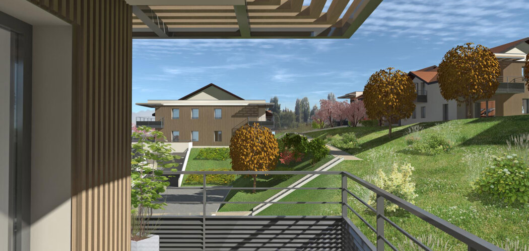 Programme immobilier neuf LE CHATENAY - Reignier-Esery : Résidence T2–T4 avec cadre verdoyant et équipements haut de gamme proche des espaces naturels (74930) - Référence : 4658