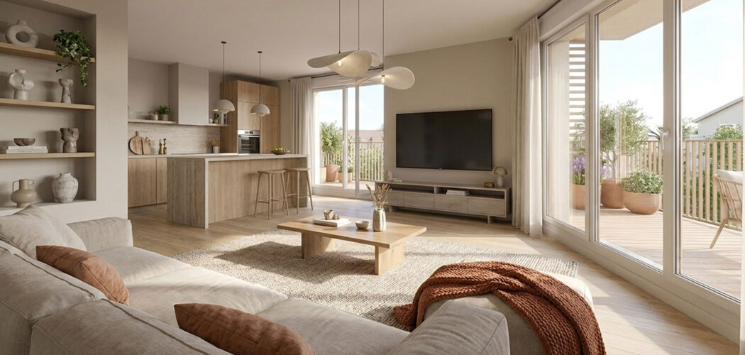 Programme immobilier neuf Le Franklin - Rumilly logements avec terrasse proche commerces et services (74150) - Référence : 17492