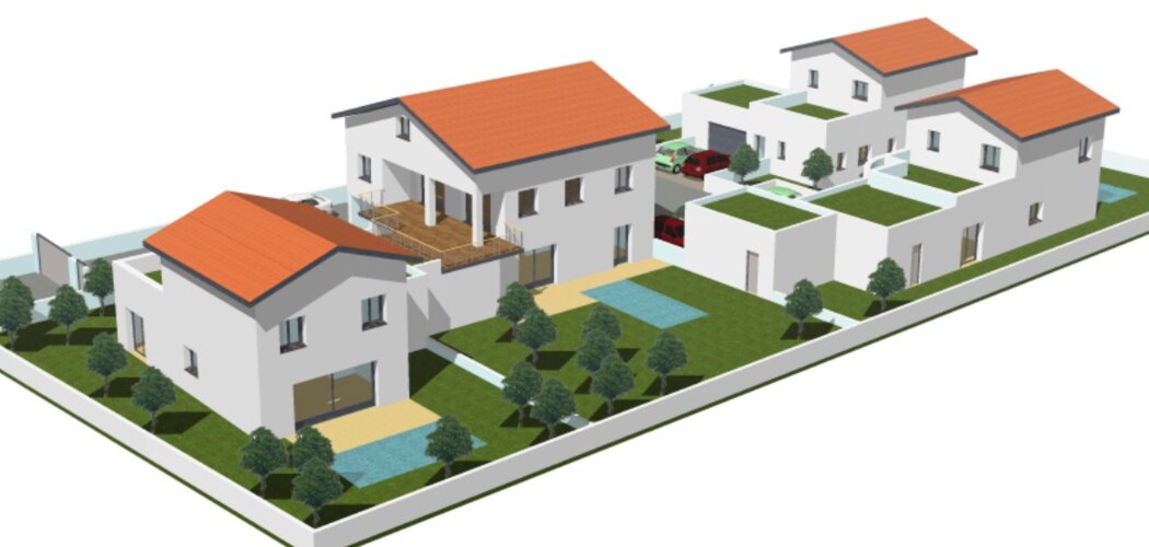 Programme immobilier neuf LE CLOS DU STADE - Saint-Denis-en-Bugey : logements neufs sécurisés et verdoyants proche des axes routiers (01500) - Référence : 8247
