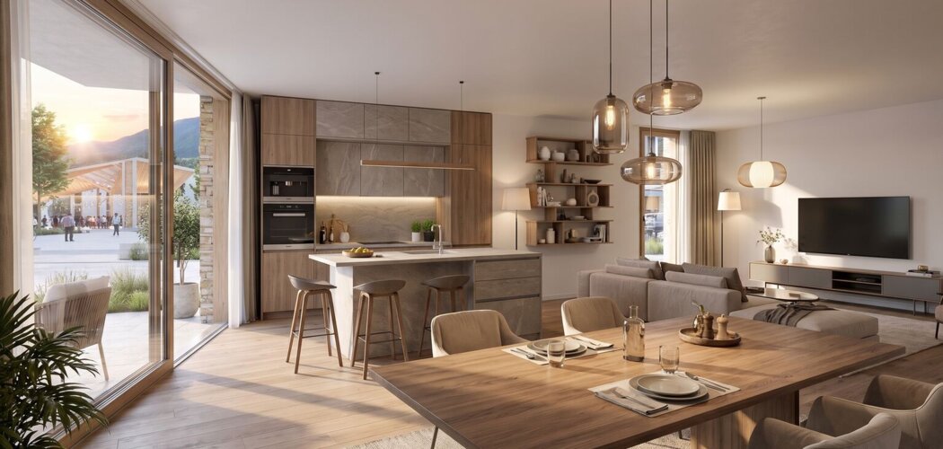 Programme immobilier neuf Cœur de ville - Saint-Pierre-en-Faucigny cadre durable avec commerces et mobilités douces (74800) - Référence : 17977