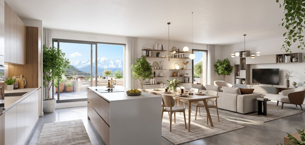 Programme immobilier neuf VILLA PANORAMA - Sallanches gare accessible à pied face aux montagnes (74700) - Référence : 18319