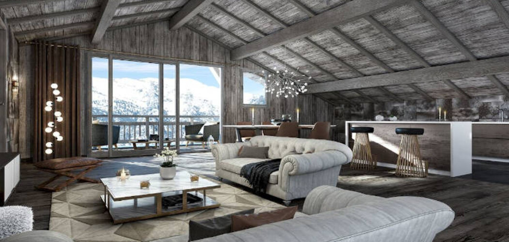 Programme immobilier neuf LA COUR DES ALPES - Samoëns : Résidence T3–T5 avec cadre montagnard et ambiance chaleureuse proche des commodités (74340) - Référence : 4271