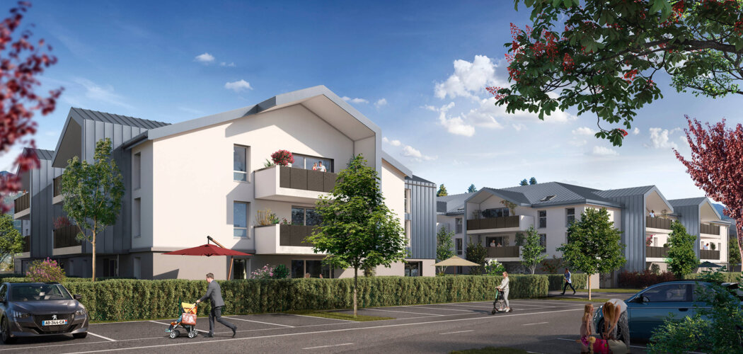 Programme immobilier neuf GREEN COTTAGE - Scionzier : logements neufs T2–T3 entre Chamonix, Genève et centre-ville (74950) - Référence : 9148