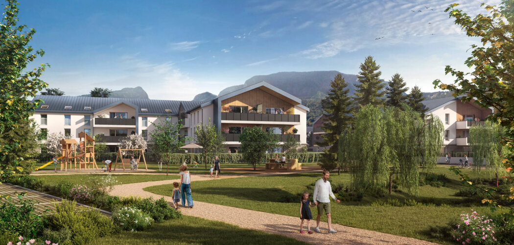 Programme immobilier neuf GREEN COTTAGE - Scionzier : logements neufs T2–T3 entre Chamonix, Genève et centre-ville (74950) - Référence : 9148