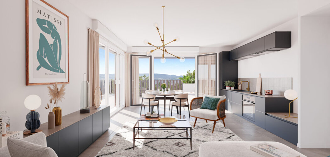 Programme immobilier neuf Le Belvédère du Léman - Thonon-les-Bains : logements neufs sécurisés et verdoyants proche du lac (74200) - Référence : 14953