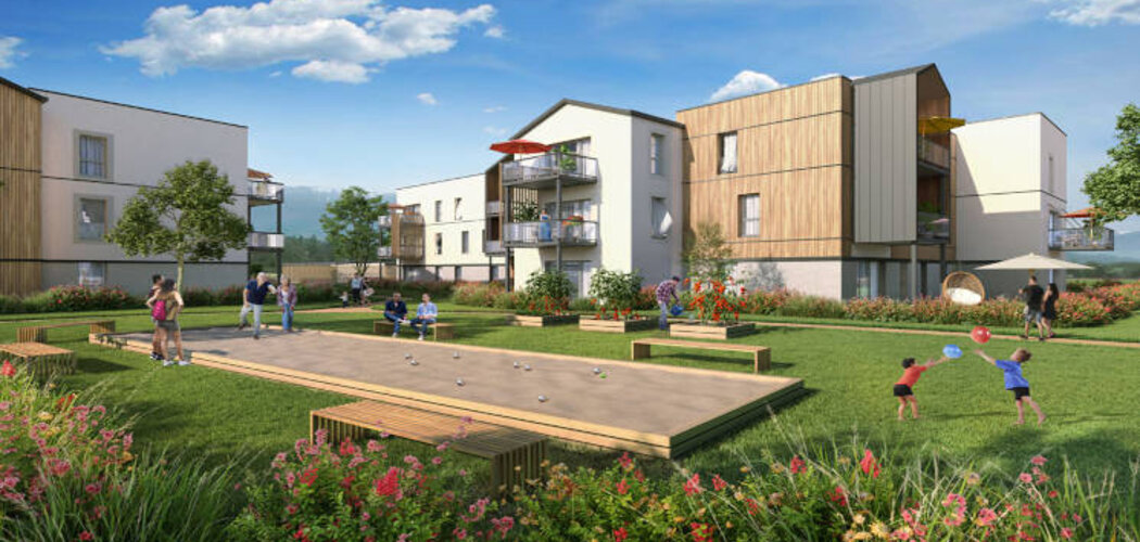 Programme immobilier neuf OCARINA - Titre :Rumilly : Résidence T2–T4 avec cadre naturel et confort moderne proche des espaces verts (74150) - Référence : 14255