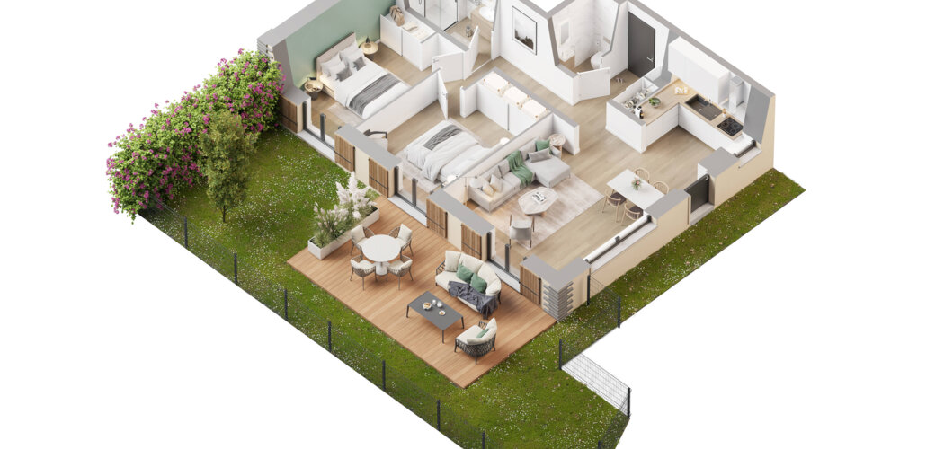 Programme immobilier neuf L’ECRIN DE VILLAZ - Villaz réhabilitation face au Parmelan (74370) - Référence : 9137