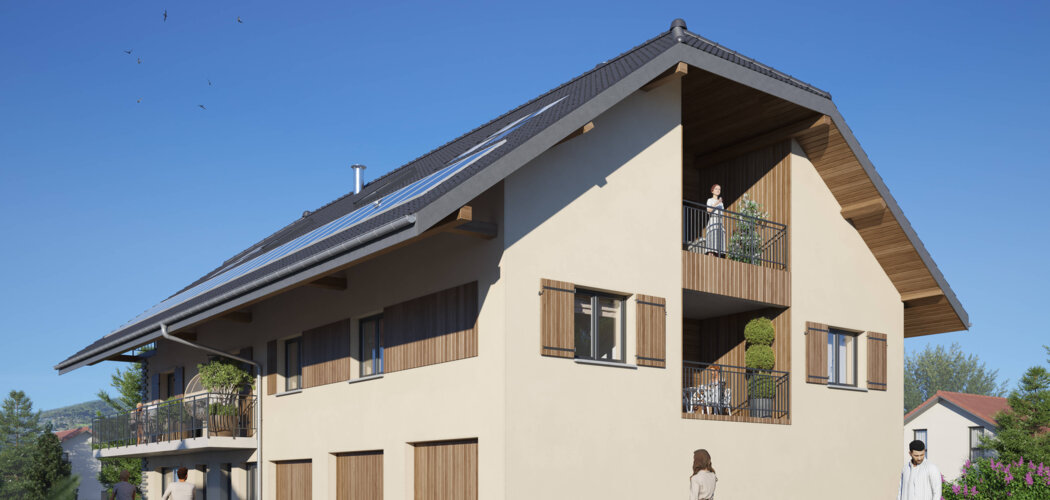 Programme immobilier neuf L’ECRIN DE VILLAZ - Villaz réhabilitation face au Parmelan (74370) - Référence : 9137