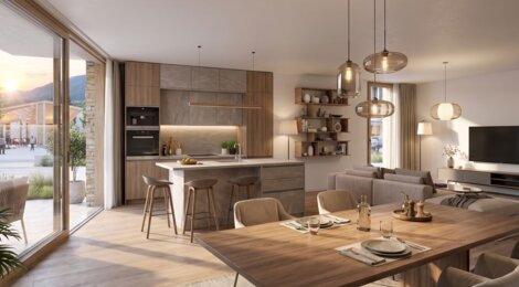 Programme immobilier neuf Cœur de ville - Saint-Pierre-en-Faucigny cadre durable avec commerces et mobilités douces (74800) - Référence : 17977